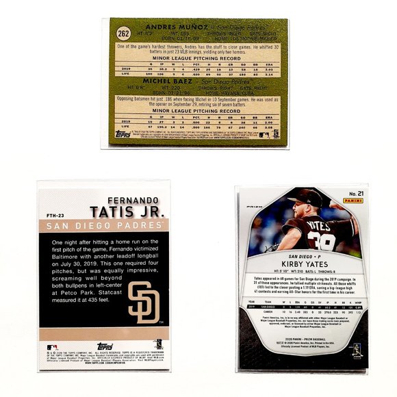 San Diego Padres 9 Card Lot - BBL [23_2] - Picture 4 of 8